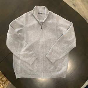 Waffle Knit Grey Cashmere Sweater SZ LG